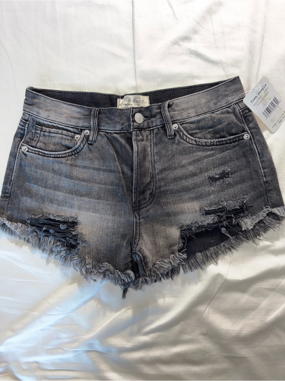 We The Free Loving Good Vibrations Denim Cutoff Shorts